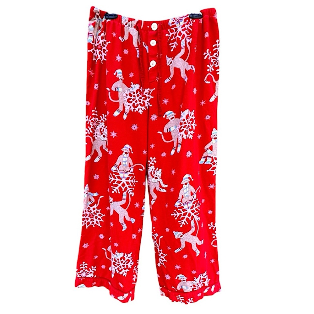 - Nick & Nora M Sock Monkey Fleece Pajama Pants! VGUC!
